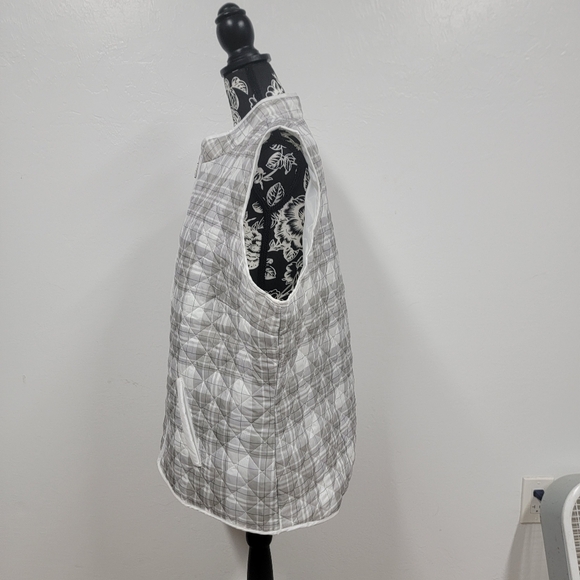 #227 Karen Scott good morning plaid puffer vest size XXL - Picture 3 of 9
